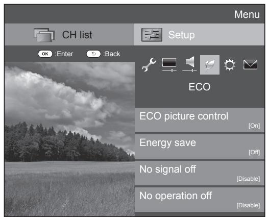 SHARP LC-60LE635E - Power save settings - 1