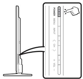 SHARP LC-60LE635E - Turning on the power - 1