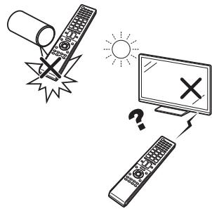 SHARP LC-60LE635E - Cautions regarding the remote control unit - 1