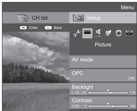 SHARP LC-60LE635E - Picture settings - 1