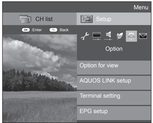 SHARP LC-60LE635E - Optional features settings - 1