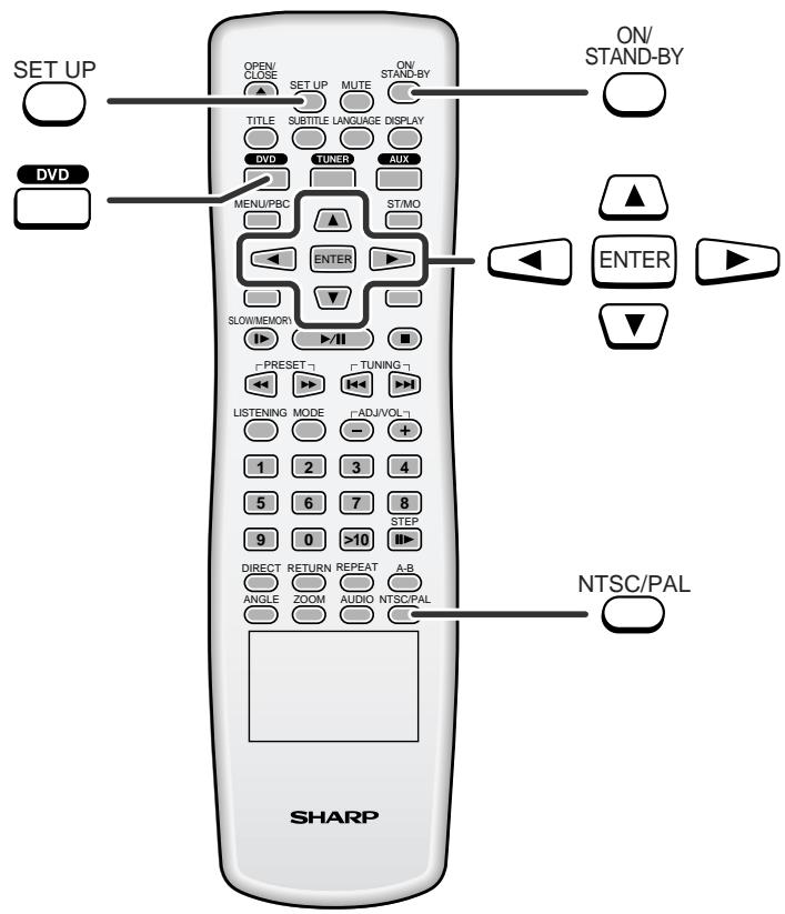 SHARP HT-CN500DVH - Changing the setup menu - 1