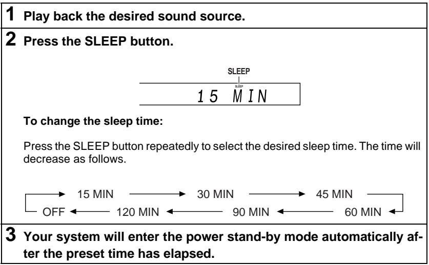 SHARP HT-CN500DVH - ■ Setting the sleep timer - 1