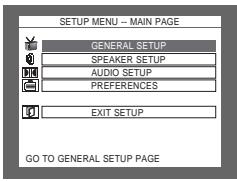 SHARP HT-CN500DVH - Press the ▲ or ▼ button to select a menu and press the ENTER button. - 1