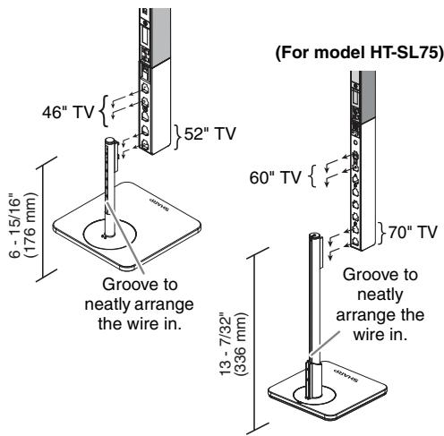 SHARP HT-SL70 - Using stand (vertical arrangement) - 3