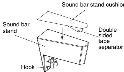 SHARP HT-SL70 - To fix the sound bar stand - 1