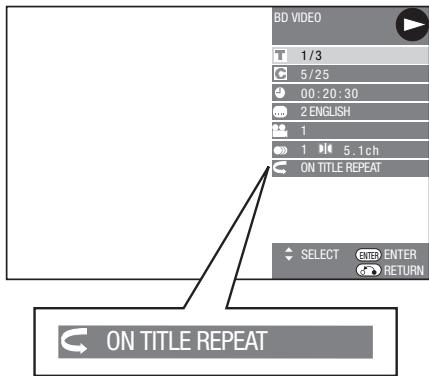 SHARP BD-HP50U - Repeat Playback of a Title or Chapter (Repeat Playback) - 2