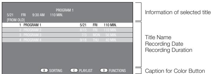 SHARP BD-HP50U - Playback by selecting a title - 2