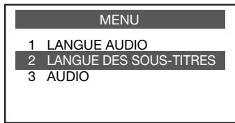 SHARP BD-HP22S - Appuyez sur ▲/▼ pour sélectionner « LANGUE DES SOUS-TITRES » et appuyez ensuite sur ENTER. - 1