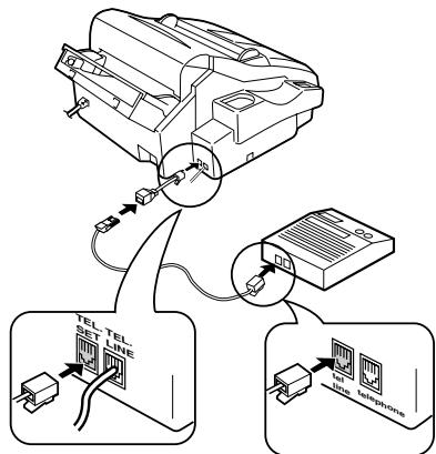 SHARP FO-1660M - Connecting an answering machine - 1