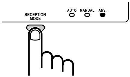 RECEPTION MODE AUTO MANUAL ANS.