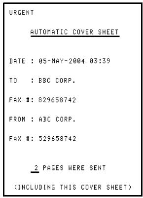SHARP FO-3150 - Cover Sheet - 1