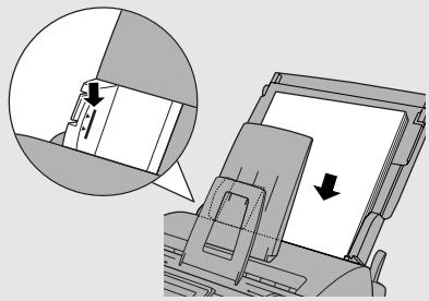SHARP FO-3150 - Insert the stack of paper firmly into the tray, print side up. - 1
