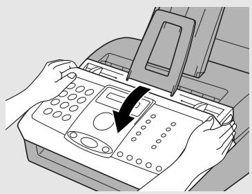 SHARP FO-3150 - Grasp the print compartment cover at both sides as shown, and pull up to open the cover. - 1