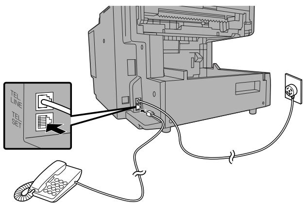 SHARP FO-5900 - Connecting a telephone (optional) - 1