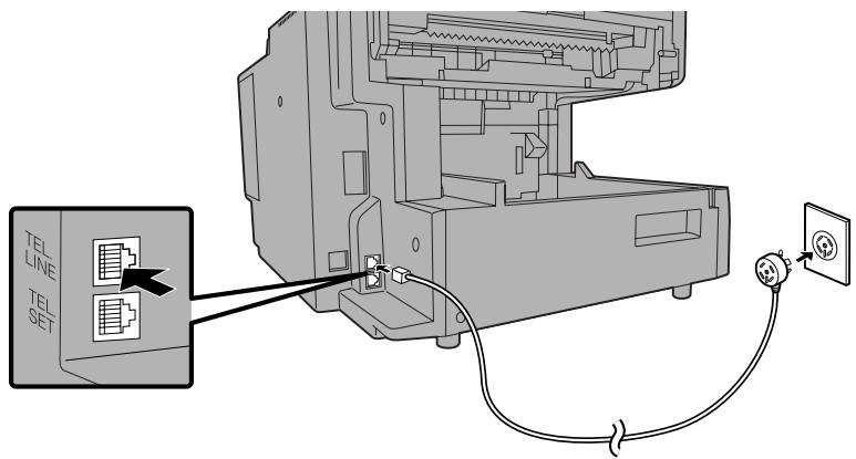 SHARP FO-5900 - Connecting the telephone line cord - 1