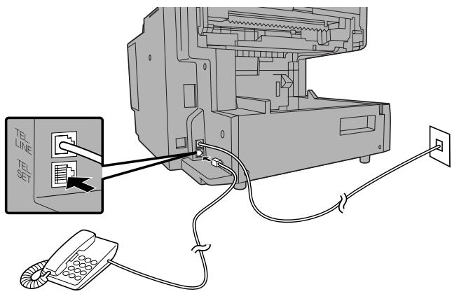 SHARP FO-4400 - Connecting a telephone (optional) - 1