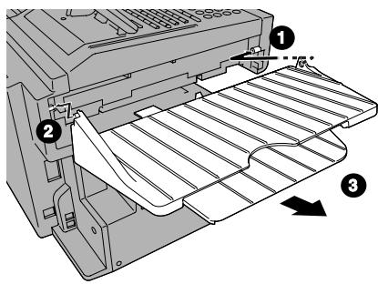 SHARP FO-4400 - Attaching the ADF exit tray - 1