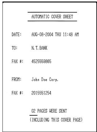 SHARP FO-4400 - Cover Sheet - 1