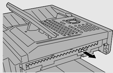SHARP FO-4400 - Press down on the protruding tab of the green ink cartridge and pull the cartridge out with your fingers. - 1