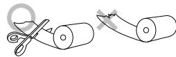 SHARP EL-1801C - Never insert paper roll if torn. Doing so will cause paper to jam. Always cut leading edge with scissors first. - 1