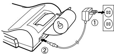 SHARP EL-1801C - HÁLÖZATI ADAPTER CSATLAKOZTATÁSA (OPCIONÁLIS) - 1