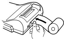 SHARP EL-1801C - Never insert paper roll if torn. Doing so will cause paper to jam. Always cut leading edge with scissors first. - 2