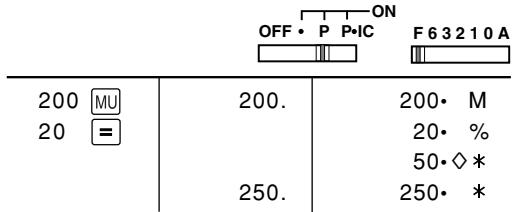 SHARP EL-2910R - MARK UP AND DOWN / AUF- UNB RUNDEN / CALCUL D'UNE MARGE, D'UN ESCOMPTE / MARGIN BRUTO /ARROTONDARE IN ECESSO E IN DIFETTO /PASLAG OCH PRISNEDSÄTTNING /PRIJSVERHOGING EN -VERLAGING - 1