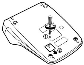 SHARP EL-2910R - Vorgehen beim Auswechseln der Batterie - 1
