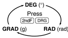 SHARP EL-520WG - Determination of the Angular Unit - 1