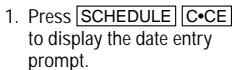 SHARP EL-6850/6890 - Entering the desired date in Calendar mode - 5