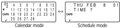SHARP EL-6850/6890 - Calendar Mode - 1