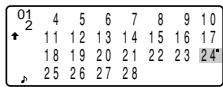 SHARP EL-6850/6890 - Entering the desired date in Calendar mode - 3