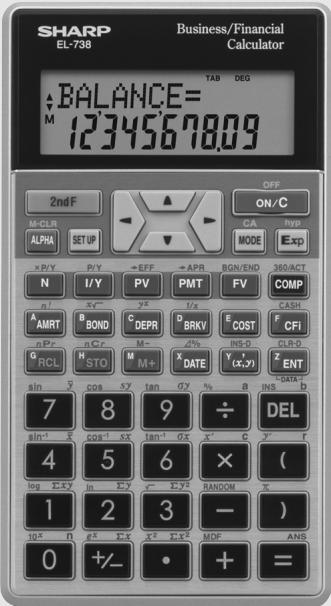 SHARP EL-738 - BUSINESS/FINANCIAL CALCULATOR - 1