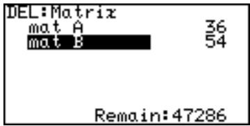 SHARP EL-9900 - To delete the matrix mat C - 2
