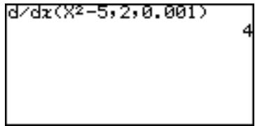 SHARP EL-9900 - d/dx( d/dx(equation, value of x [tolerance]) - 1