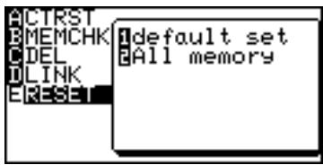 SHARP EL-9900 - Selecting the RESET within the OPTION menu - 2