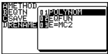 SHARP EL-9900 - Saving/Renaming Equations for Later Use - 2