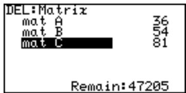 SHARP EL-9900 - To delete the matrix mat C - 1