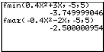 SHARP EL-9900 - fmin( fmin(equation, lower limit of x , upper limit of x ) - 1