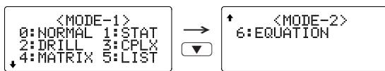 SHARP EL-W506/W516/W546 - Mode Selection - 1