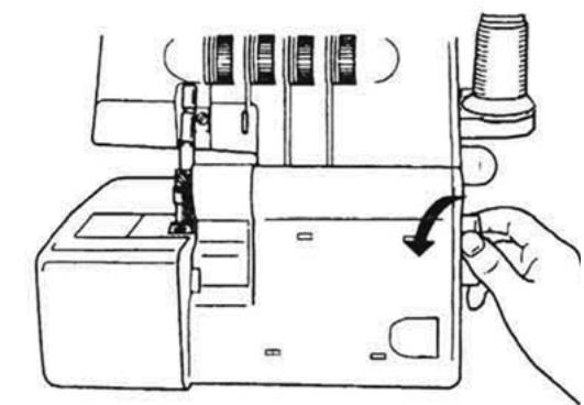 SILVERCREST SON 90 A1 OVERLOCK SEWING MACHINE - Nastavitev vodilnega nastavka za niti - 2