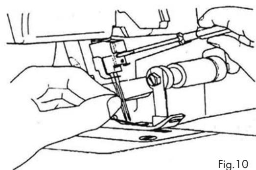 SILVERCREST SON 90 A1 OVERLOCK SEWING MACHINE - Adjusting the thread tree - 3