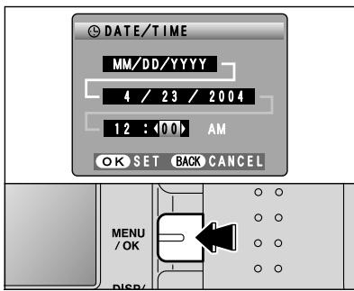FUJIFILM A340 - SETTING THE DATE AND TIME - 3