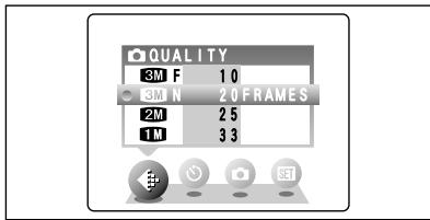 FUJIFILM A340 - QUALITY SETTINGS IN STILL PHOTOGRAPHY MODE - 1