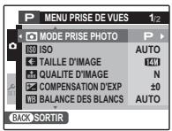 FUJIFILM AX250 - Utilisation du menu Prise de vue - 1