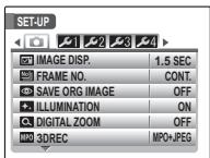 FUJIFILM FINEPIX REAL 3D W1 - Display the setup menu. - 1