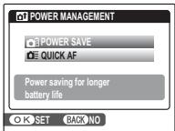 FUJIFILM FINEPIX REAL 3D W1 - Choose power management options. - 1