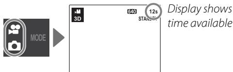 FUJIFILM FINEPIX REAL 3D W1 - Press the button. - 1