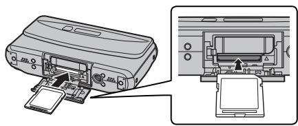 FUJIFILM FINEPIX REAL 3D W1 - Insert the memory card. - 1